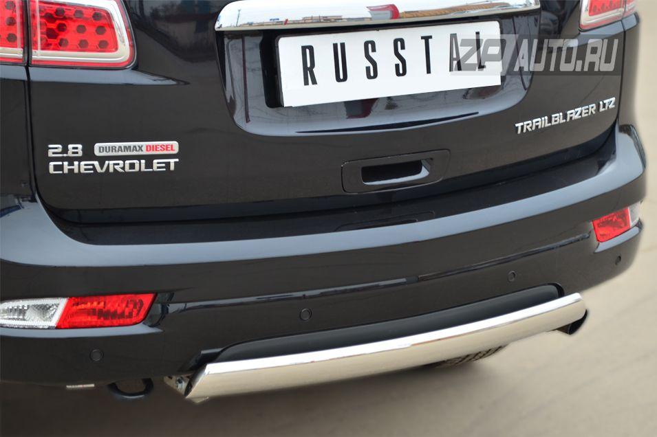 Защита заднего бампера d75х42 для Chevrolet TrailBlazer 2013, Slitkoff CTRZ-001516