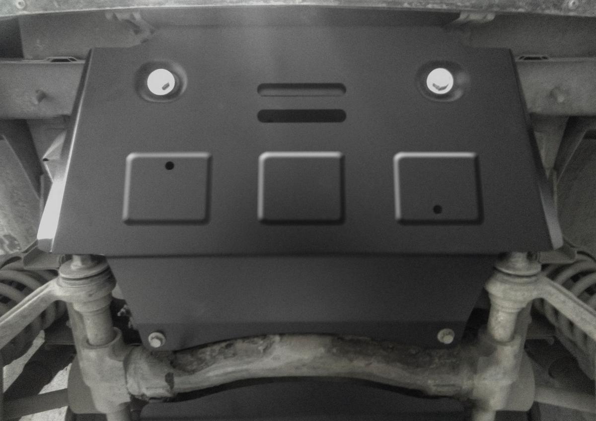 Защита картера АвтоБроня для Lada Niva Travel (V - 1.7) 2021-н.в., штампованная, сталь 1.8 мм, с крепежом, 111.01021.1