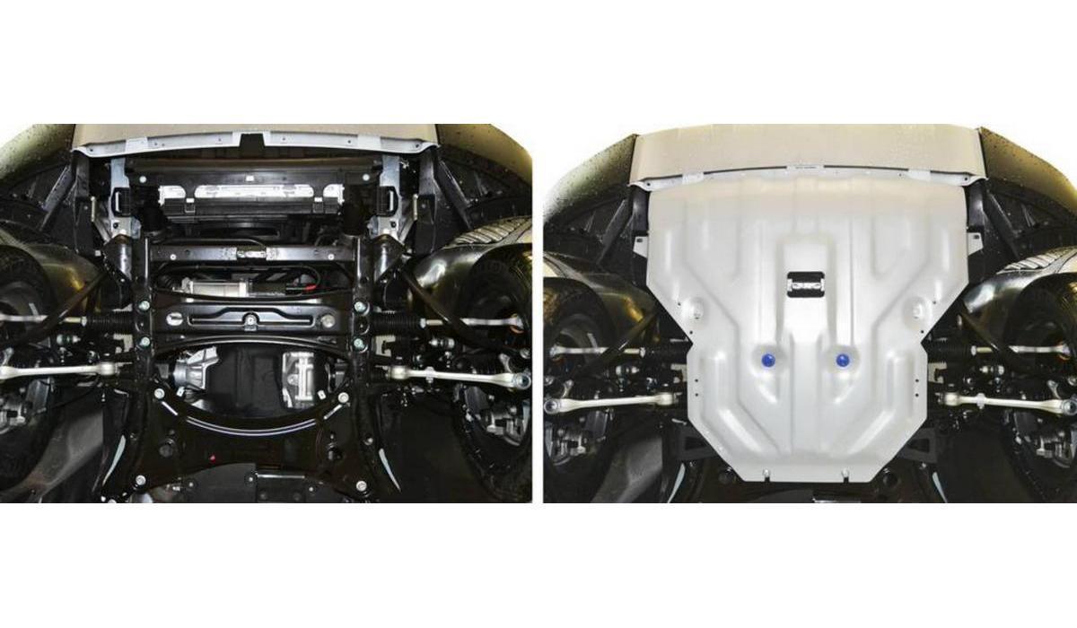 Защита картера Rival для BMW X3 F25 (xDrive20i, xDrive28i) 2010-2017, штампованная, алюминий 4 мм, с крепежом, 333.0506.2