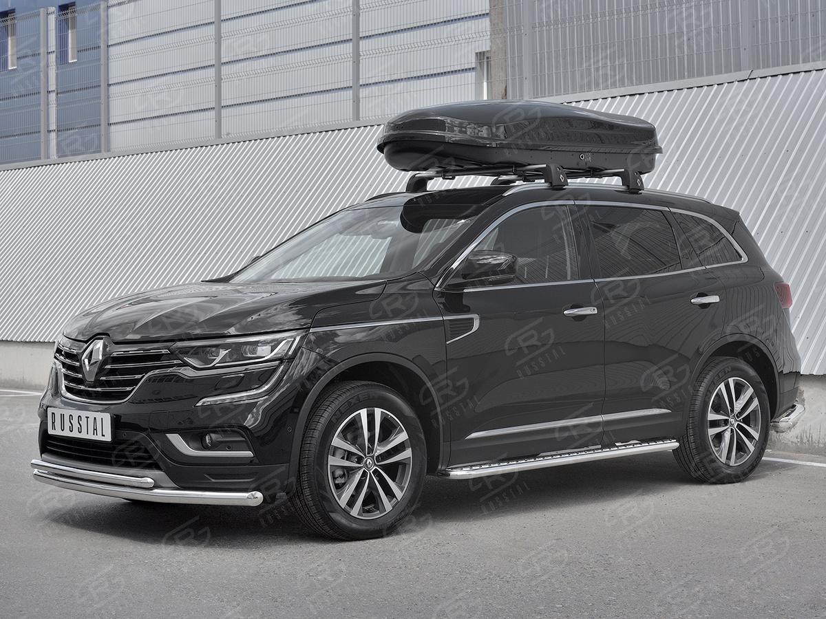 Защита переднего бампера d57 секции-d42 дуга RKZ-002970 для автомобиля RENAULT KOLEOS 2017-, Slitkoff