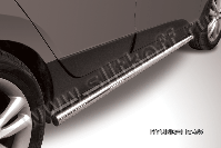 Защита порогов d57 труба Hyundai ix-35 (2010-2015) Black Edition, Slitkoff, арт. Hix35-006BE