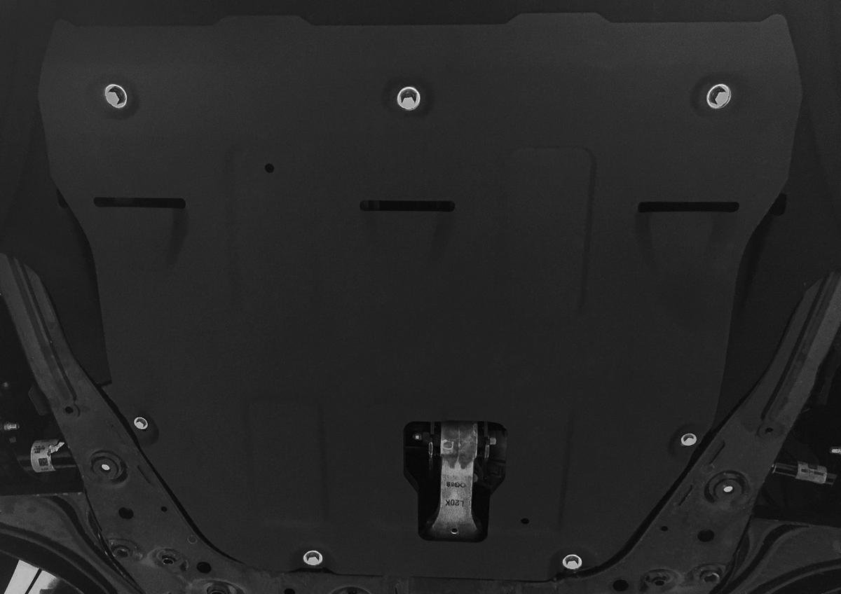 Защита картера и КПП АвтоБроня для Kia K5 (V - 2.0; 2.5) 2020-н.в., штампованная, сталь 1.8 мм, с крепежом, 111.02383.1