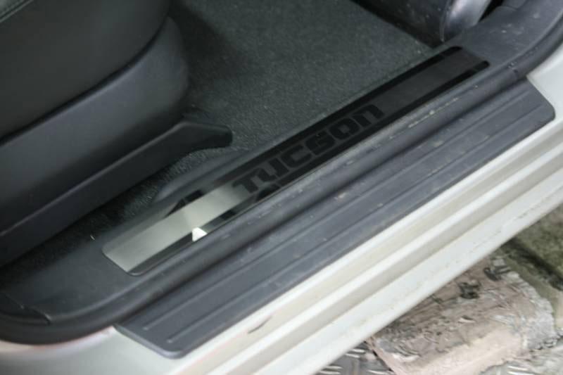 Накладки на внутренние пороги без логотипа на пластик для Hyundai Tucson 2005, Союз-96 HTUC.31.3278
