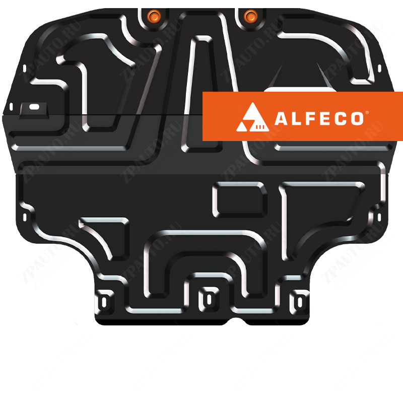 Защита  картера и КПП (2 мм) Volkswagen Caddy III (2K) 2003-2015 V-all , ALFeco, сталь 2мм, арт. ALF2012st-6