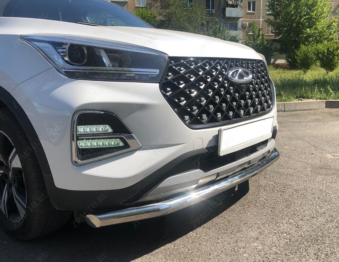 Защита переднего бампера для автомобиля Chery Tiggo 4 Pro 2022 арт. CHTGP.4.22.01