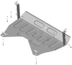 Защита АвтоСтандарт (Двигатель, Коробка переключения передач), 1, сталь для KIA Sportage   2010-2016 арт.50904