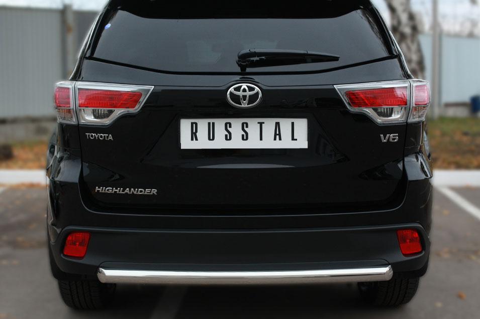 Защита заднего бампера d57 для Toyota Highlander 2013-2016, Slitkoff THRZ-001924