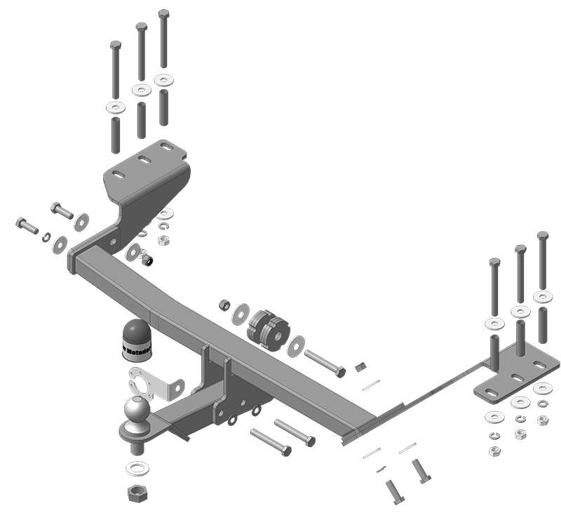 Фаркоп для Haval H6, тип шара E, Motodor арт. 93104-E