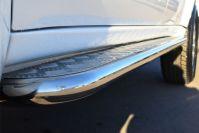 Пороги труба d42 с листом для Mitsubishi Pajero Sport 2013, Slitkoff MPSL-001581