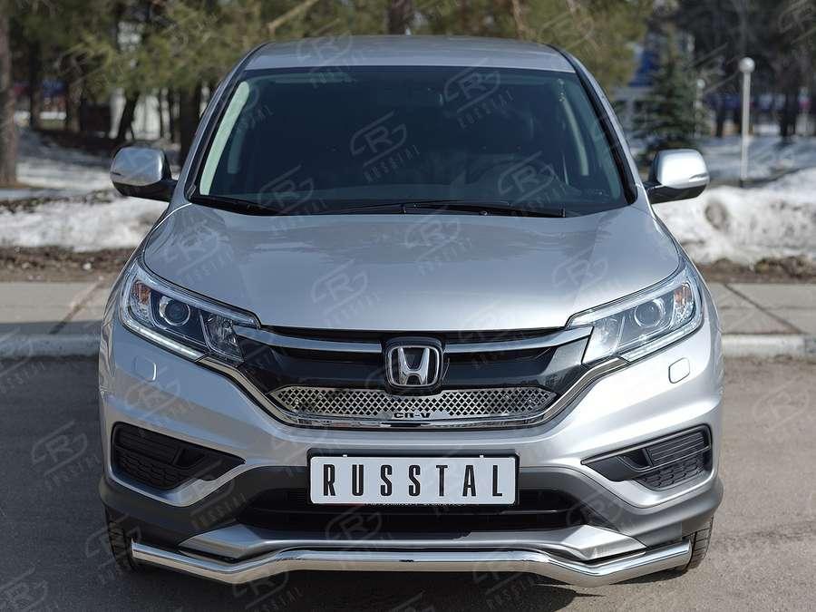 Защита переднего бампера d57 волна Honda CR-V 2015 2.0, Slitkoff HCRZ-002218