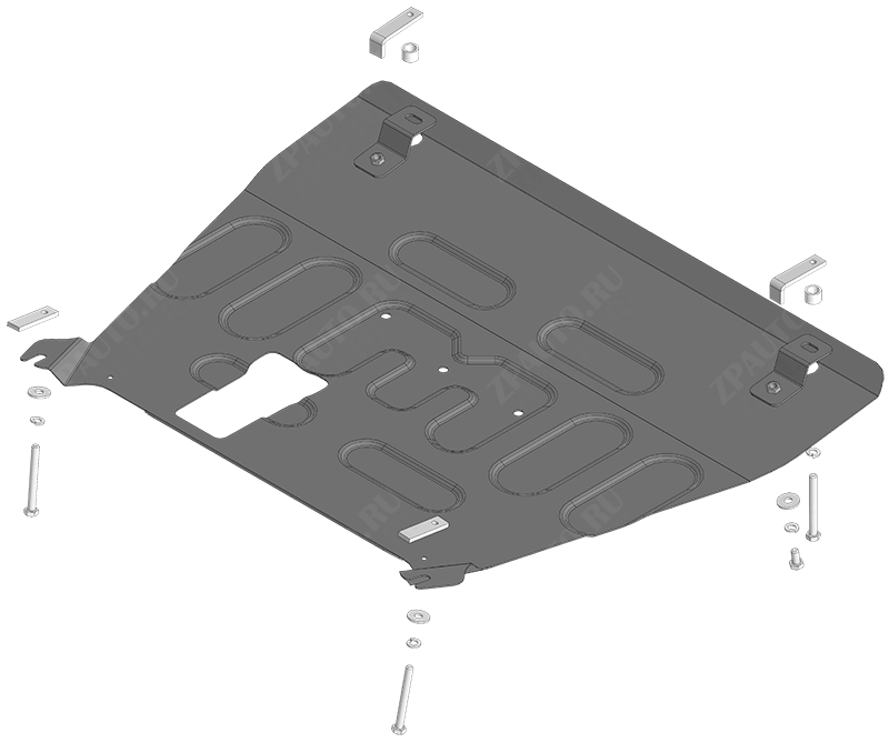 Защита стальная Мотодор (Двигатель, Коробка переключения передач), 2 мм,  FENGON ix7  2024- арт. 78610