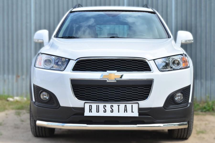 Защита переднего бампера d63 для Chevrolet Captiva 2013, Руссталь CAPZ-001741