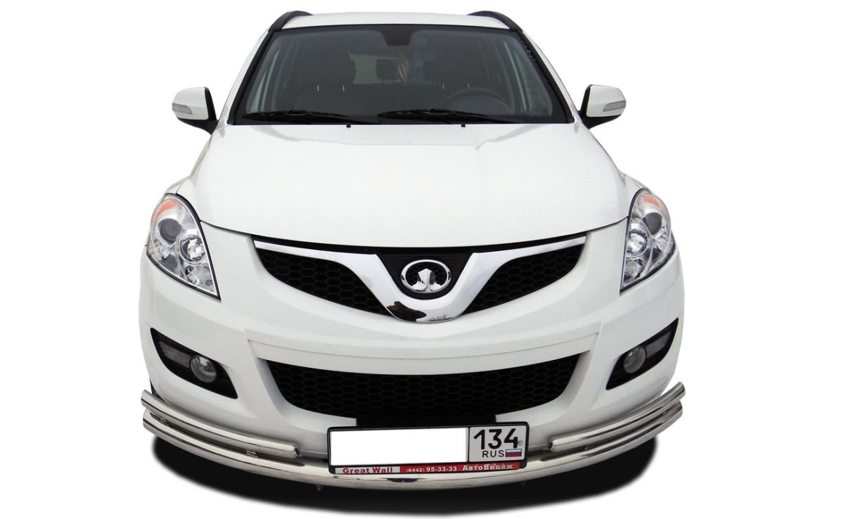 Защита переднего бампера двойная(2 коротких для автомобиля HAVAL H5 2020 арт. GWH5.20.71