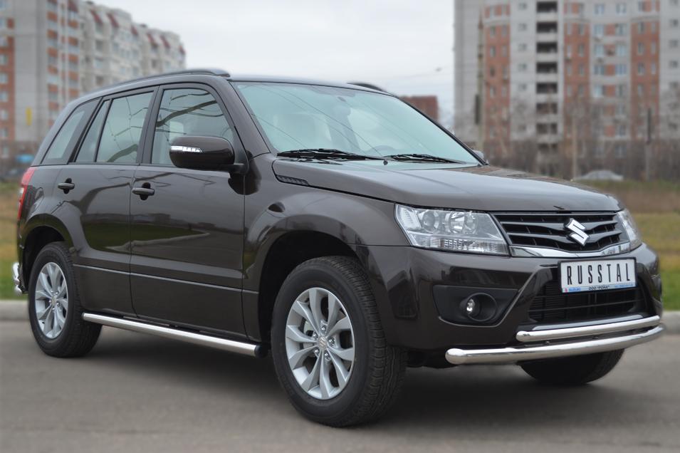 SUZUKI Grand Vitara 5d 2012-2016 Пороги труба d57 (вариант 2) SVT-0010942