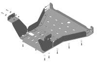 Защита на Грузовые Motodor (Радиатор, Двигатель), 6 мм, сталь для FAW J7  2023- арт. 23903