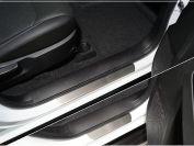 Накладки на пороги (лист шлифованный) 4шт для автомобиля Isuzu D-MAX 3.0D 2019-,TCC Тюнинг ,арт. ISDMAX19-06