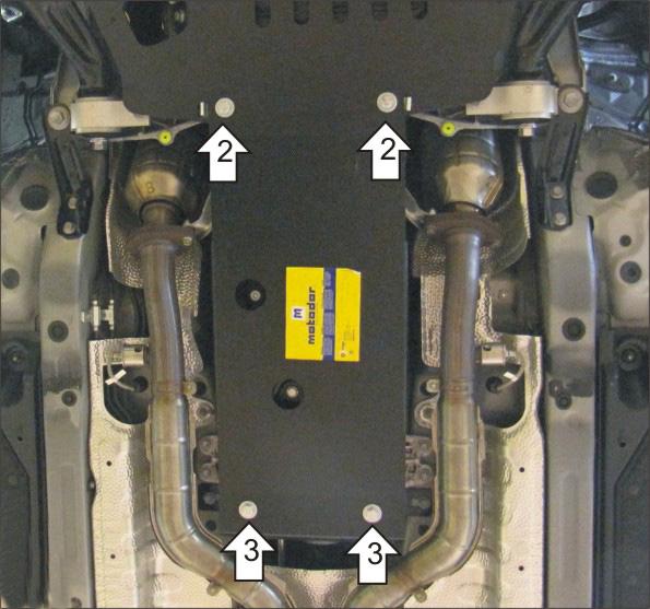 Защита алюминиевая Мотодор (Коробка переключения передач), 5 мм, Алюминий для Lexus GS 300 2008-2012 арт. 35002