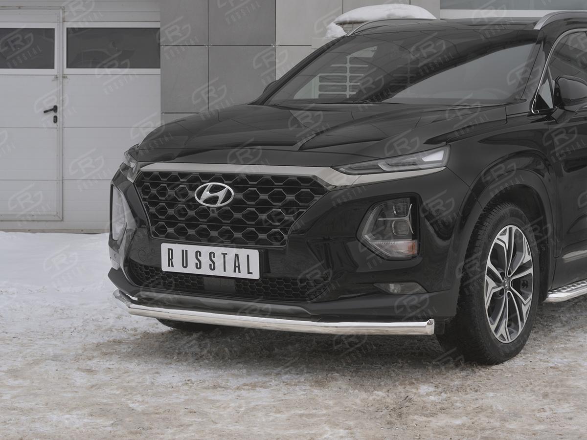 Защита переднего бампера d57 секции HSFZ-003167 для автомобиля HYUNDAI SANTA FE 2018-, Slitkoff