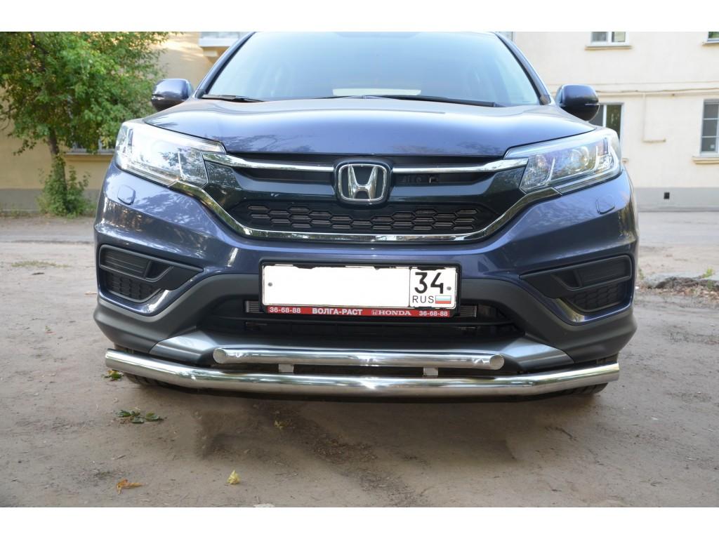 Защита переднего бампера двойная для автомобиля HONDA CR-V 2012-2014, Россия HCRV.13.03
