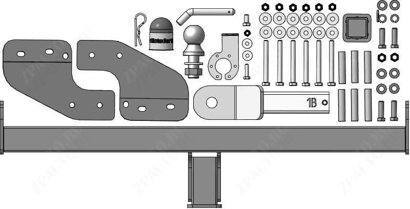 Фаркоп KGM Torres 2023-, тип шара E, MOTODOR, арт. 92804-E