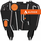 Защита  картера и КПП Mitsubishi Delica D5 2007- V-all , ALFeco, сталь 1.5мм, арт. ALF1402st-3