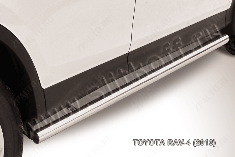 Защита порогов d76 труба Toyota Rav-4 (2012-2015) , Slitkoff, арт. TR413-008