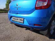 Декоративный глушитель 75/42,4 мм для автомобиля Renault Sandero (5S) 2014-2018 TCC Тюнинг арт. RENSAN15-08