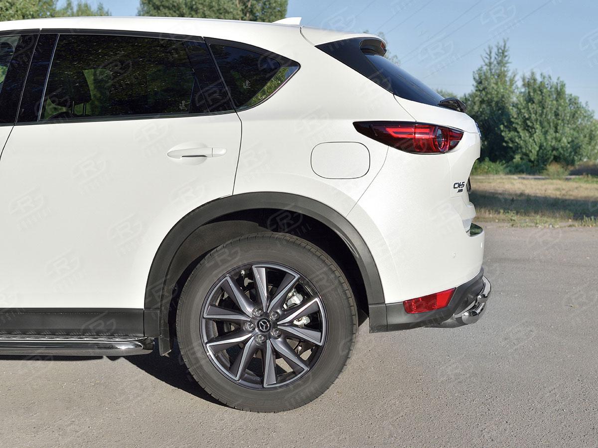 Защита заднего бампера d57/42 с декором Mazda CX-5 2017, Русталь M5Z-002800, Slitkoff