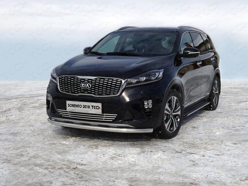 Защита передняя нижняя 60,3 мм для автомобиля Kia Sorento Prime 2018-, TCC Тюнинг KIASORPR18-14