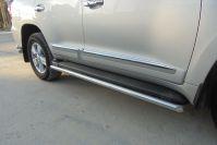Защита штатного порога d60 для Toyota Land Cruiser 200 2007-2012, TLC200.07.32, Россия