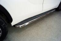 Пороги с площадкой (нерж. лист) 60,3 мм для автомобиля Toyota Highlander 2020- арт. TOYHIGHL20-18