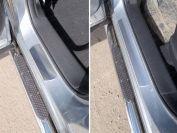 Накладки на пороги (лист шлифованный) 1мм для автомобиля Mazda CX-5 2012-2015