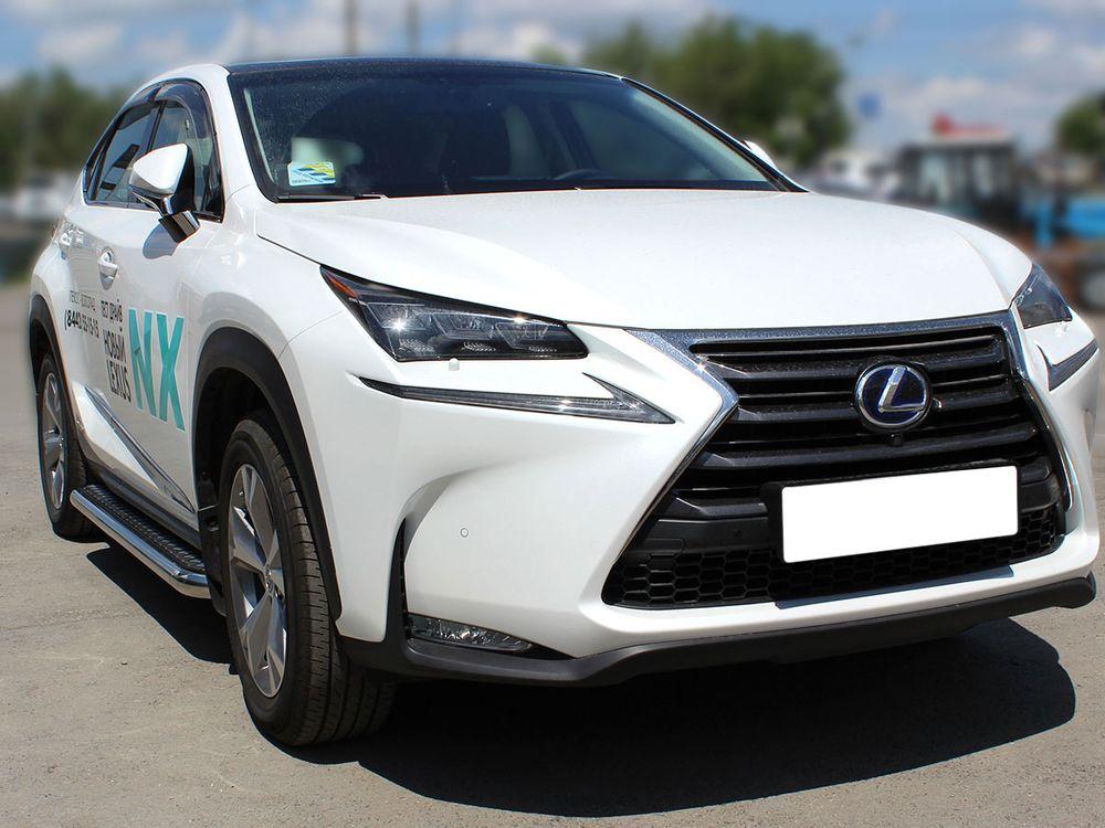 Пороги с листом d-60 для Lexus NX 2014 F Sport, Технотек LNXFS_2