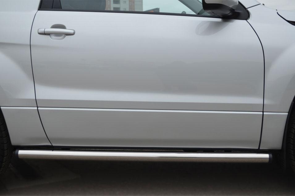 Пороги труба d57 вариант 2 для Suzuki Grand Vitara 3d 2012, Slitkoff SV3T-0011072