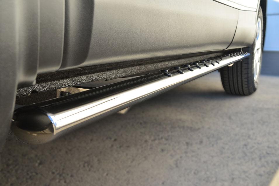 Пороги труба d75х42 овал с проступью для Nissan Qashqai 14-/15- SPB, Slitkoff NQQO-001794