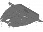 Ковер багажный модельный высокий борт для Honda Pilot II 2010-, Элерон 70709