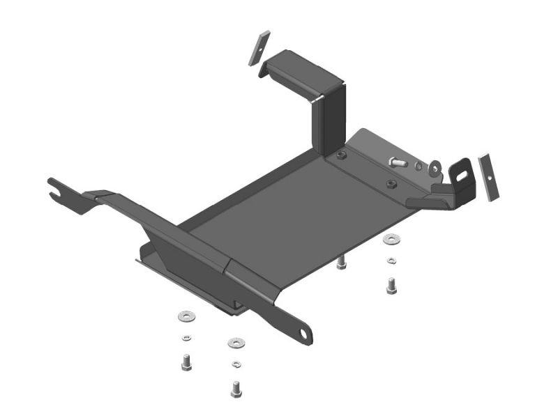 Защита задн. дифф. стальная Motodor для Haval H8 2015- (3 мм, сталь), 13112