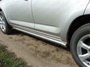 Пороги труба 60,3 мм для автомобиля Toyota RAV4 2010-2013 (длинная база), TCC Тюнинг TOYRAVLONG10-03