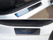 Накладки на пороги (лист зеркальный) для автомобиля Hyundai Accent 2014-2017