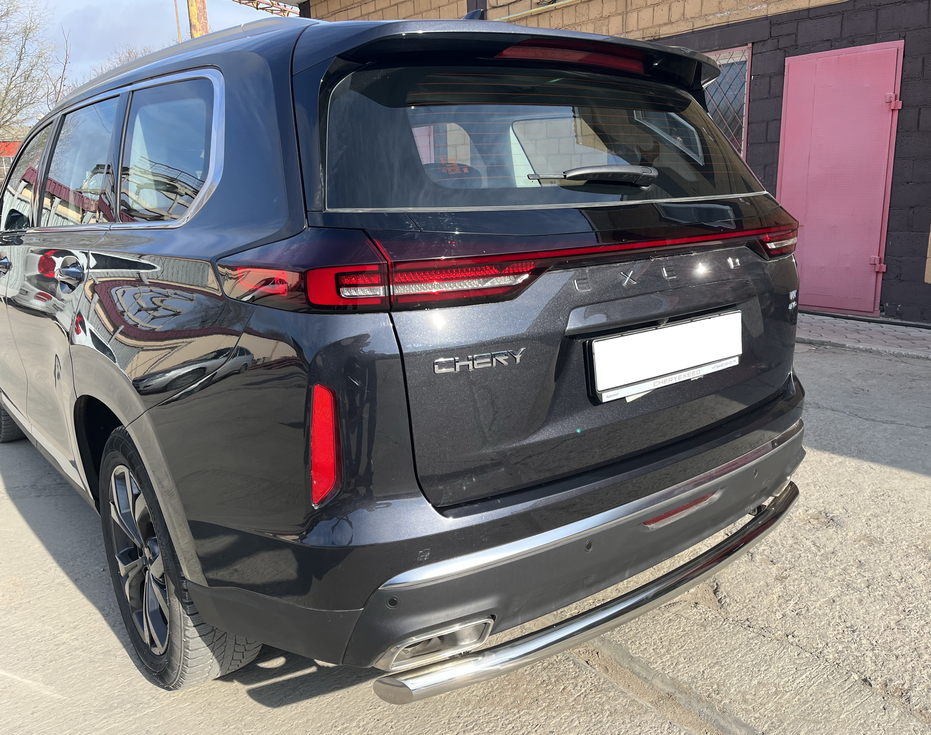 Защита заднего бампера для автомобиля CHERY CheryExeed VX 2022 арт. CHEVX.22.11