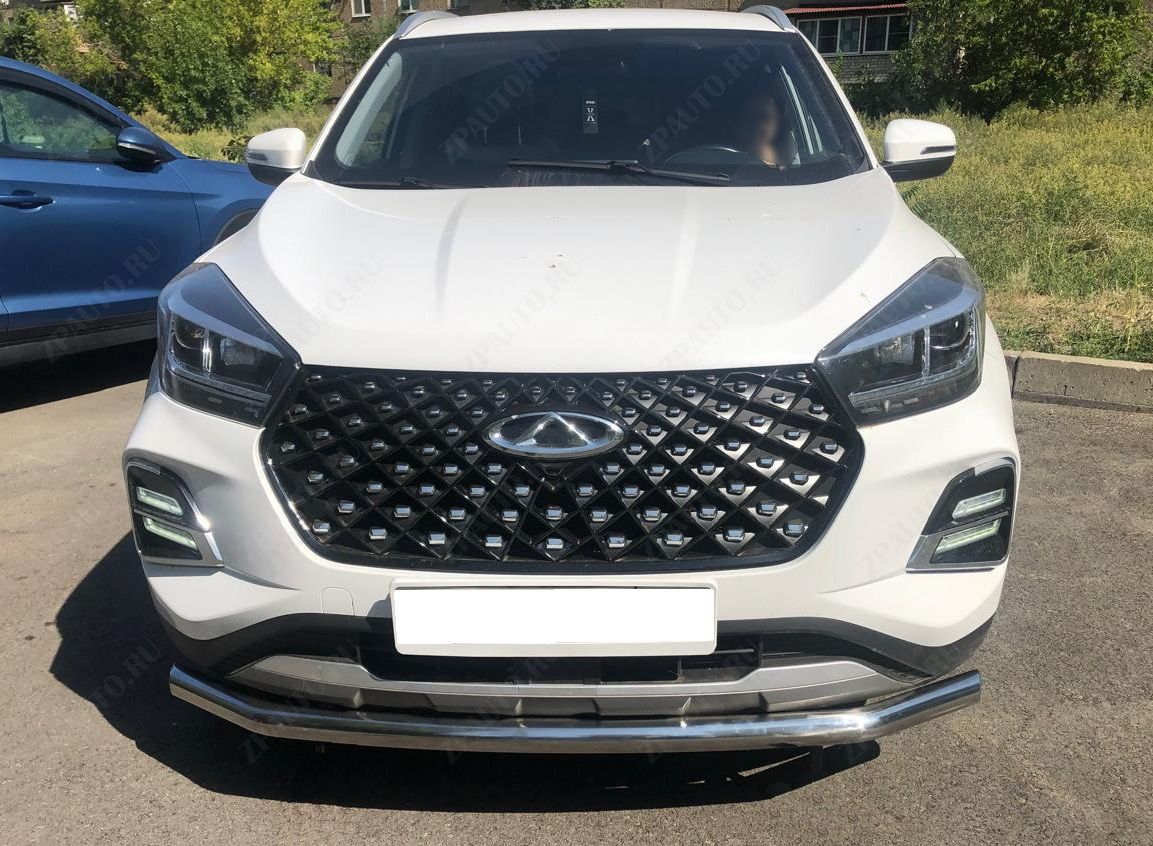 Защита переднего бампера для автомобиля Chery Tiggo 4 Pro 2022 арт. CHTGP.4.22.01