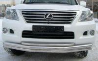 Защита переднего бампера d57/70/42 для Lexus LX 570, Slitkoff LLZ-000267