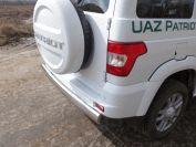 Защита задняя (овальная) 120х60 мм для автомобиля UAZ Patriot 2014-, TCC Тюнинг UAZPATR2015-09