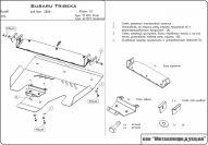 Защита картера для SUBARU Tribeca Европа 2006 - 2014, V-3,0; 3,6, Sheriff, сталь 2,0 мм, арт. 22.1076