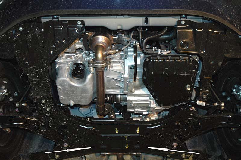 Защита картера и КПП для SUZUKI Splash  2008 - 2015, V-1,2 AT, Sheriff, сталь 2,0 мм, арт. 23.1618