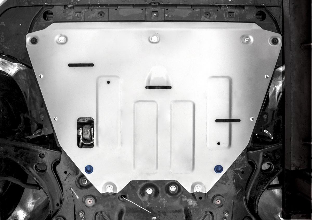 Защита картера и КПП Rival для Volvo XC40 4WD 2017-н.в., штампованная, алюминий 3 мм, с крепежом, 333.5913.1