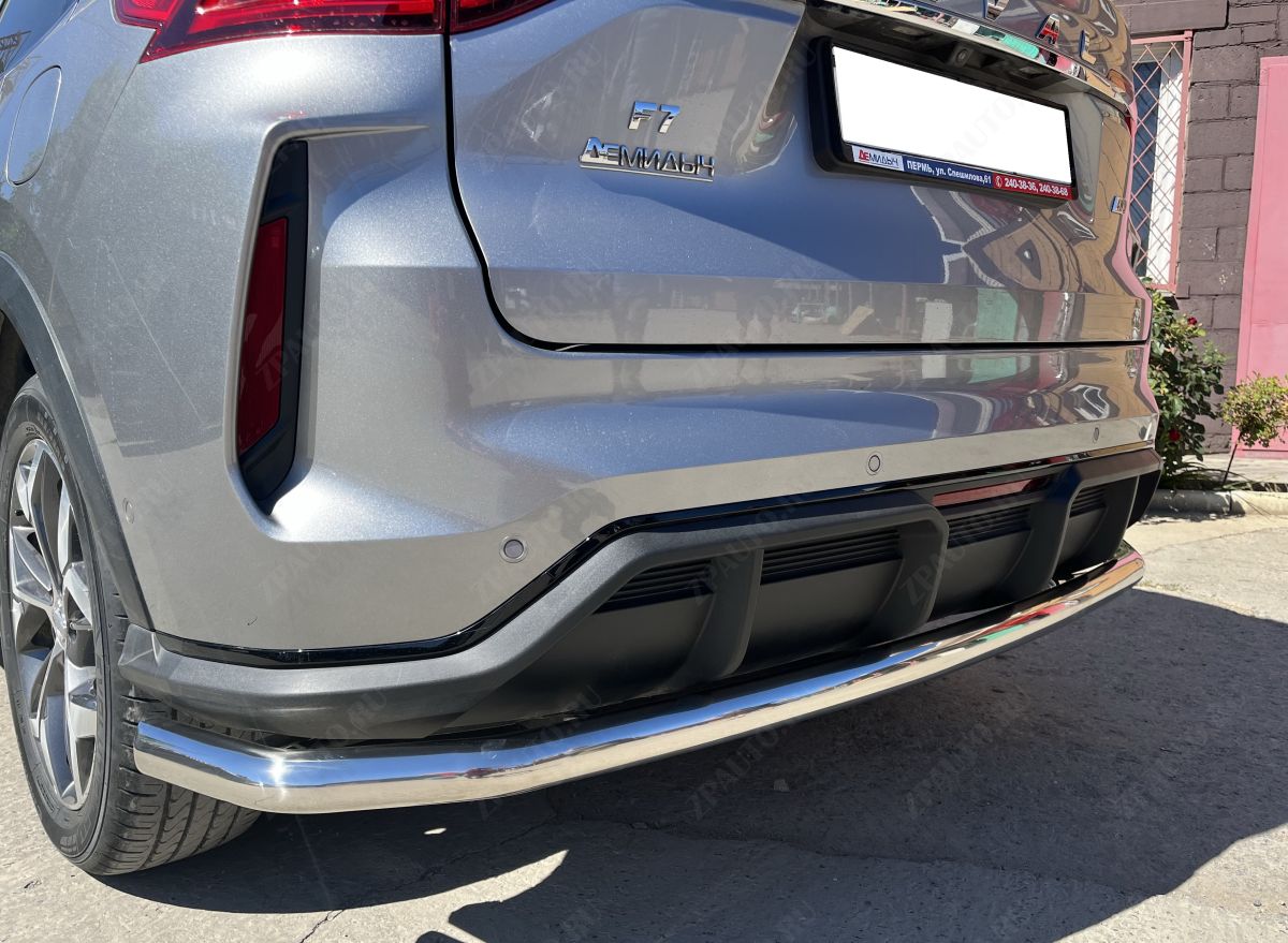 Защита заднего бампера угловая большая для автомобиля HAVAL F7 2022 Рестрайлинг арт. GWF7.22.21