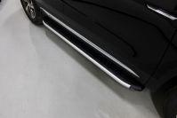 Пороги алюминиевые с пластиковой накладкой 1720 мм для автомобиля Changan CS75 FL 2020 арт. CHANCS7520-24AL