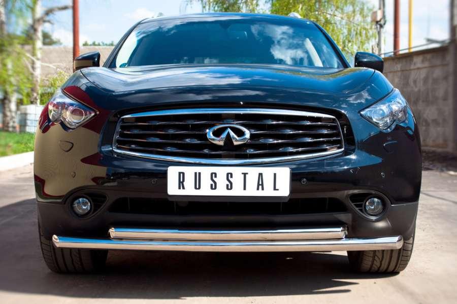 Защита переднего бампера d57/57 для Infiniti FX37, Slitkoff IF7Z-000701