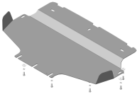 Защита  Мотодор (Радиатор), 3 мм, сталь для KIA Mohave  2020- арт.11031